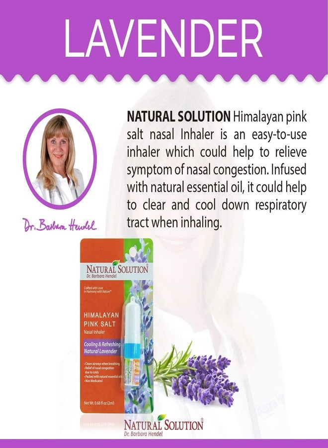 Natural Solution LAVENDER NETI INHALER Sinus & Lung Relief. HIMALAYAN SALT AIR! Respiratory Wellness. Clearing, Healing Ions Aromatherapy. Handy Portable - Image 5
